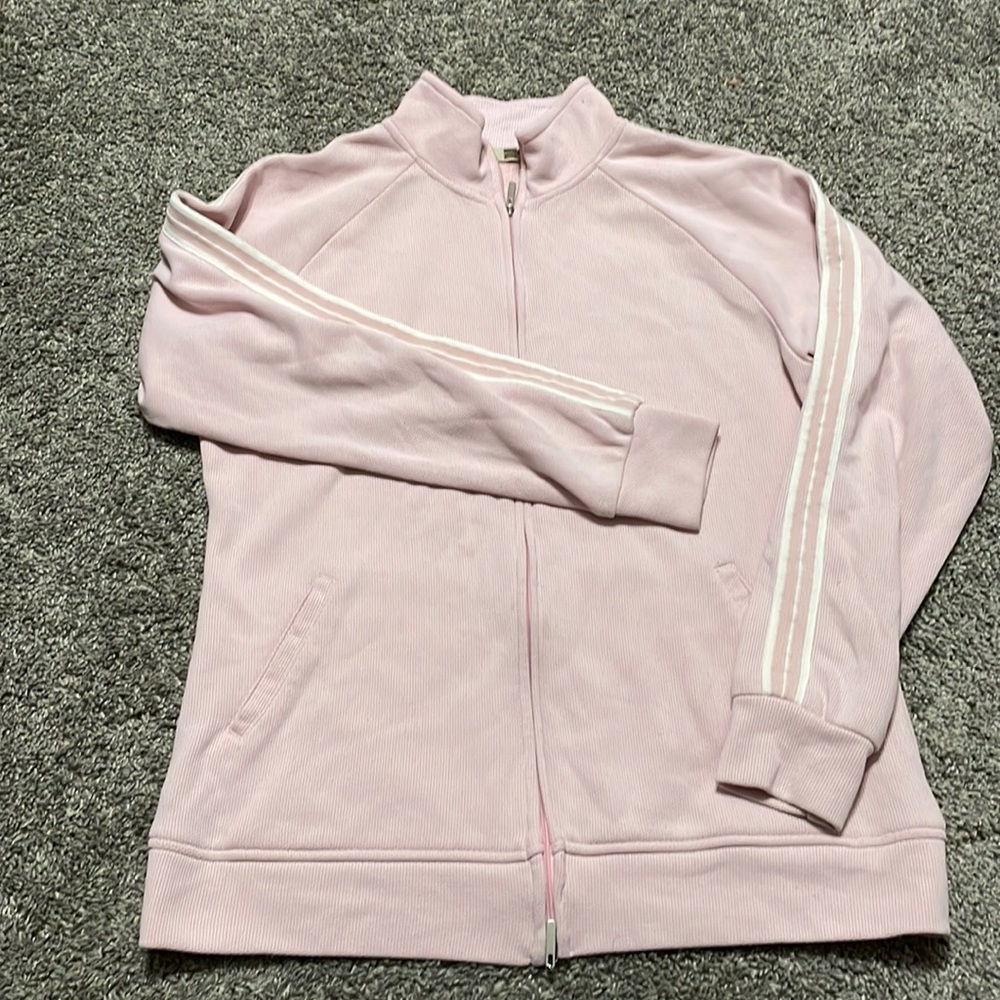 Tail Jacket Women’s Small Athletic Pink‎ W/white stripes down sleeve 70 vibes